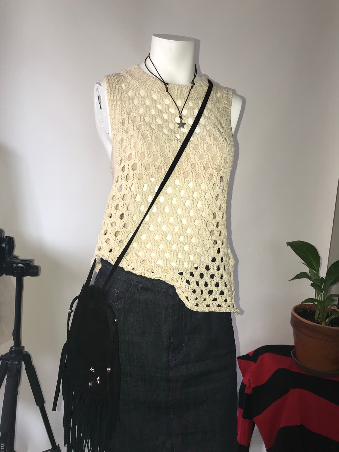 AMOMENTO Ecru Sleeveless Knit Top 상품이미지3