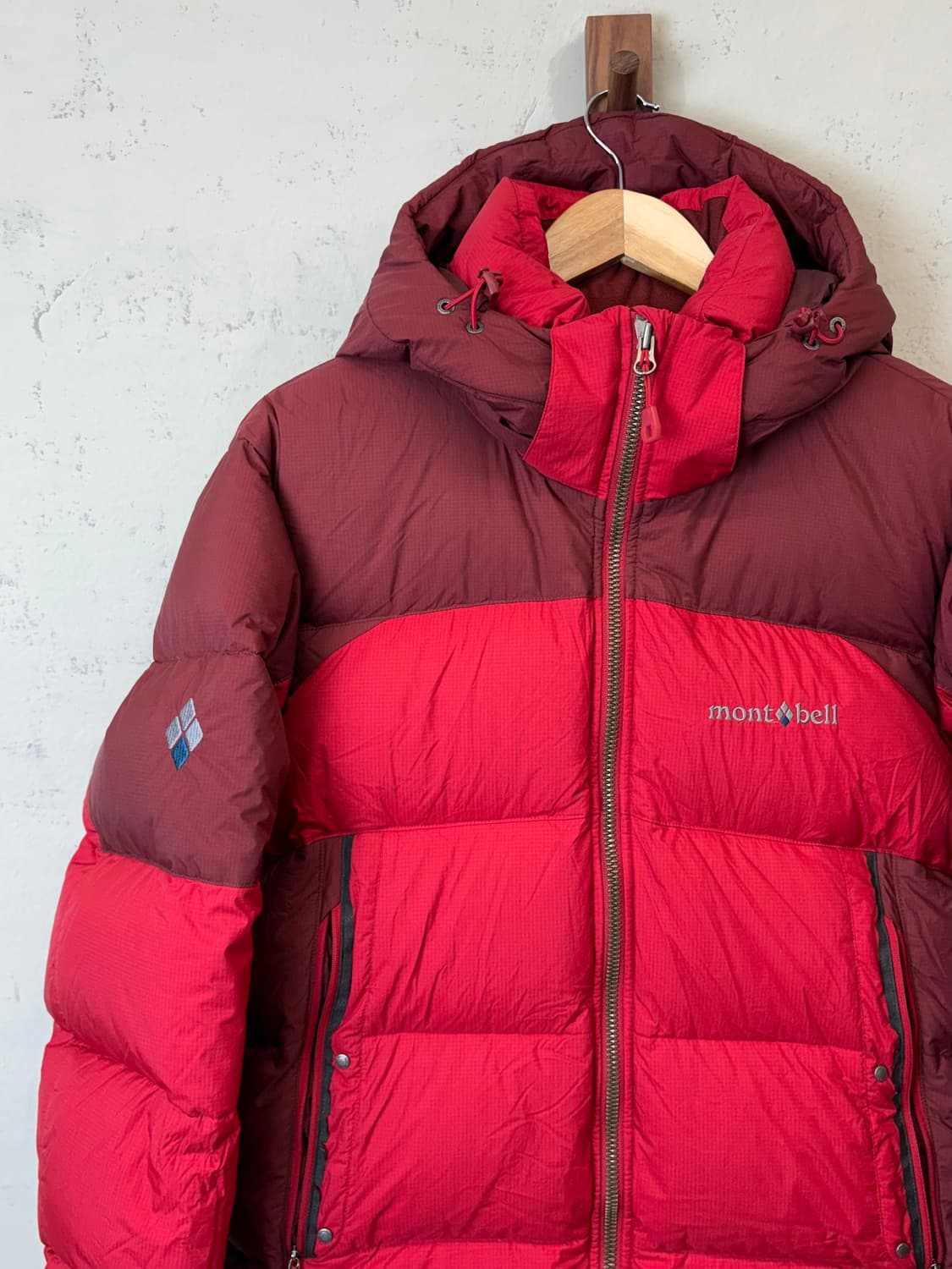 몽벨 헤비 구스다운 패딩 레드 상품이미지3