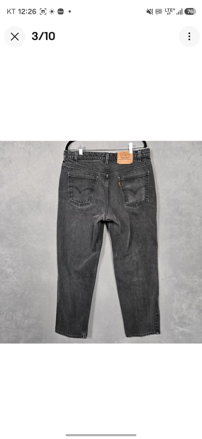 [USA제/오렌지탭] 빈티지 리바이스 550 릴랙스핏 블랙 (W38L30 상품이미지3