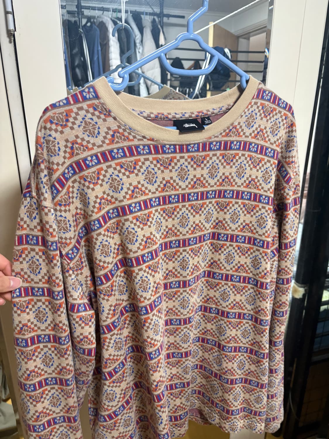 스투시 21ss giza 페어아일 롱슬리브 L 상품이미지3