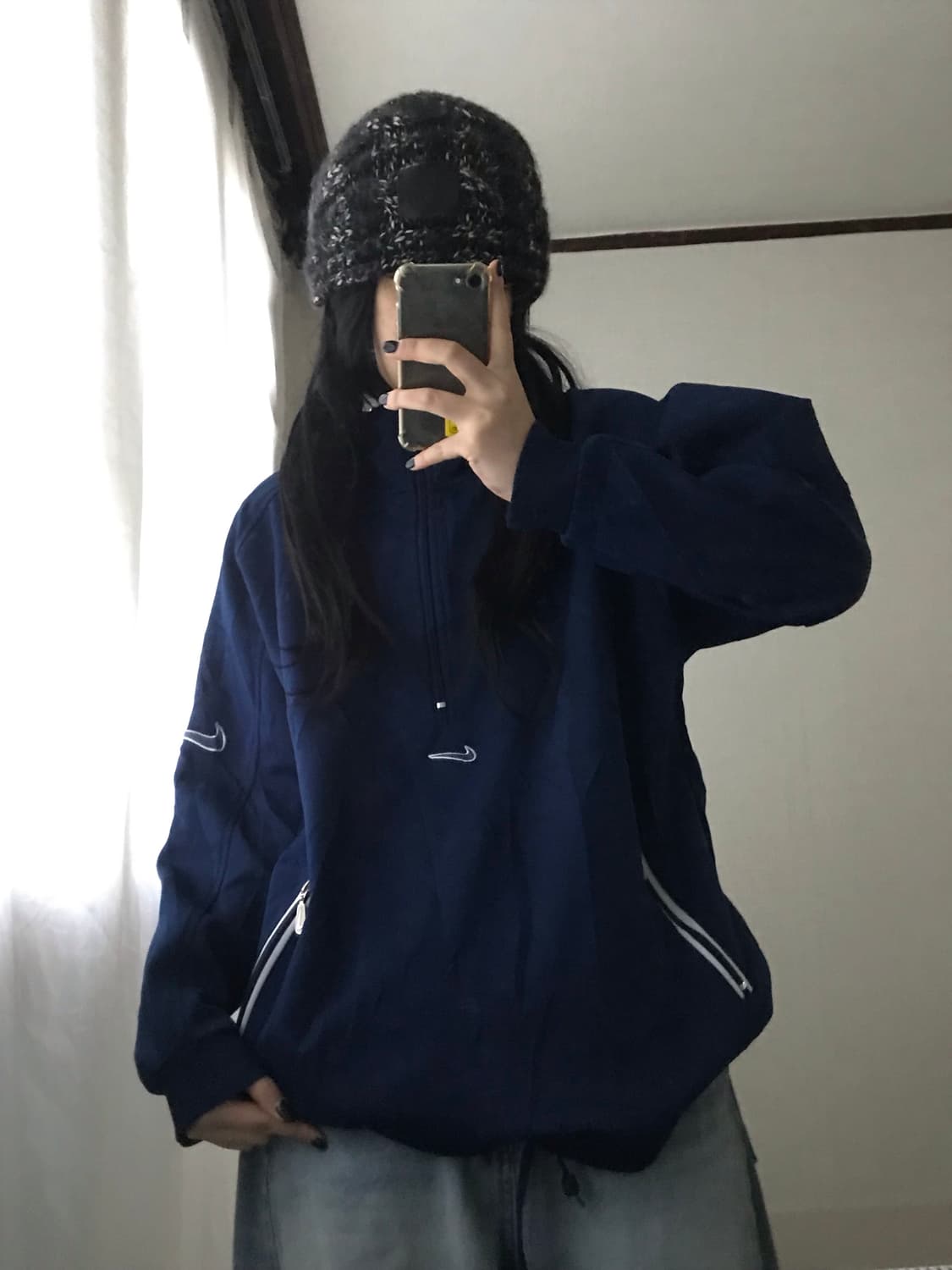 나이키 00s 오버핏 반집업 상품이미지5