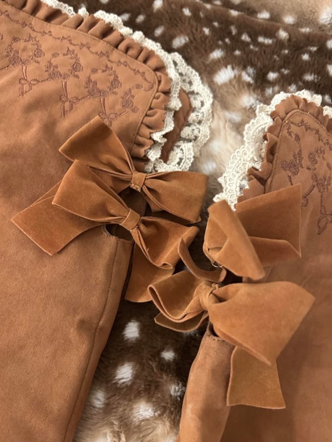 리즈리사 라떼갸루 히메카지 짜잔씨 부츠 아가일니트 큐롯 상품이미지3