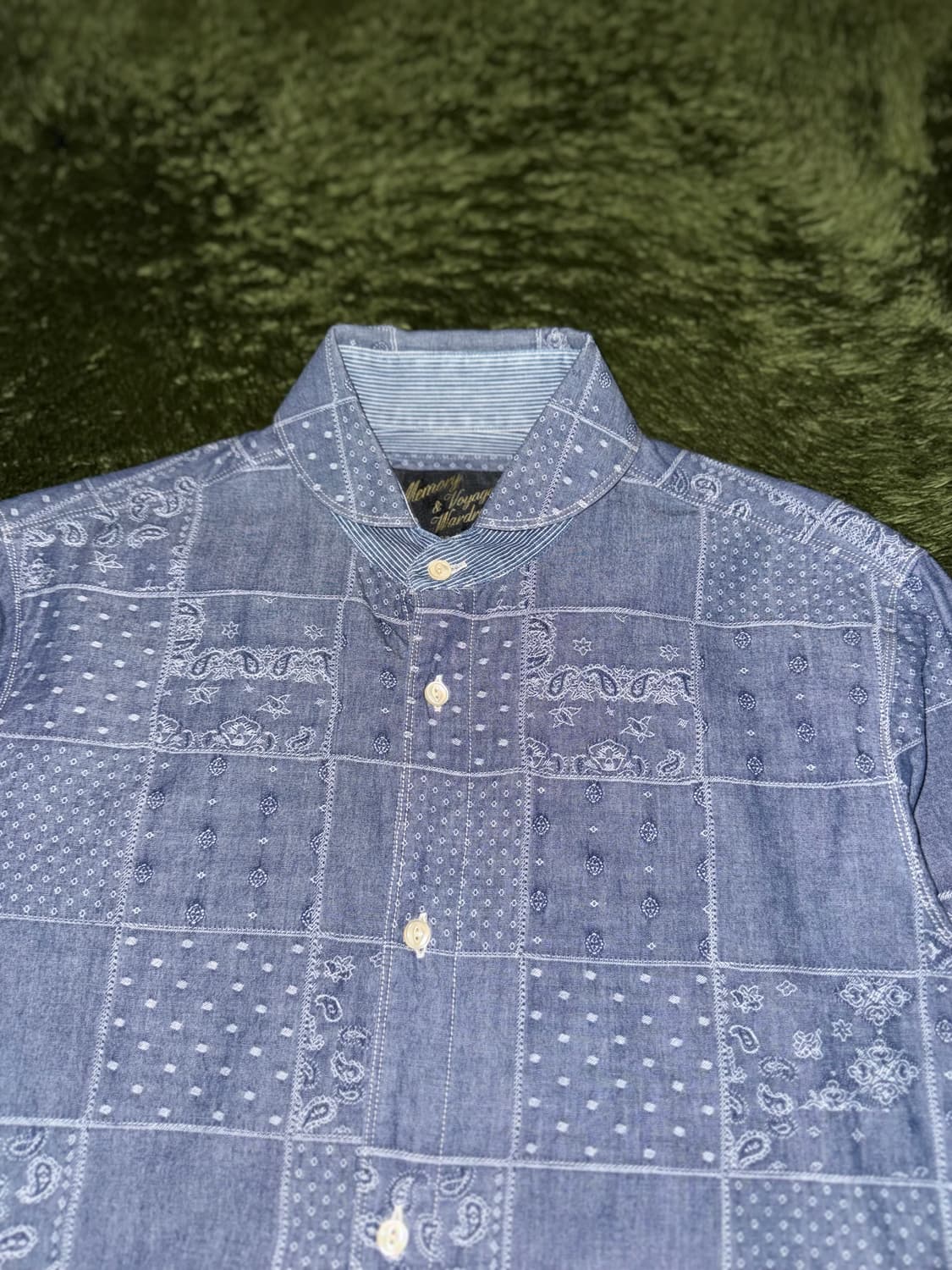 [42] 커스텀멜로우 MVW 페이즐리 패치워크 샴브레이 셔츠 상품이미지3