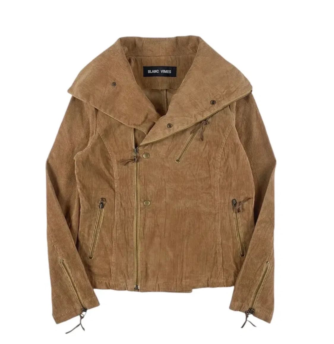 카멜 코듀로이 라이더 자켓 상품이미지1