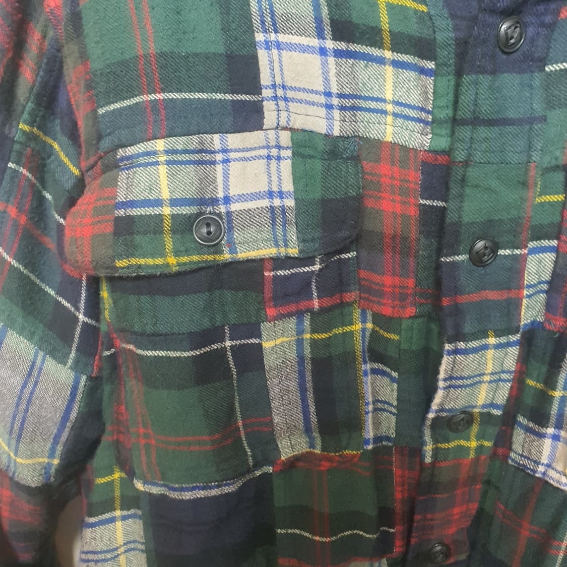 폴로 랄프로렘 플라넬 패치워크 셔츠 판매합니다. 상품이미지2