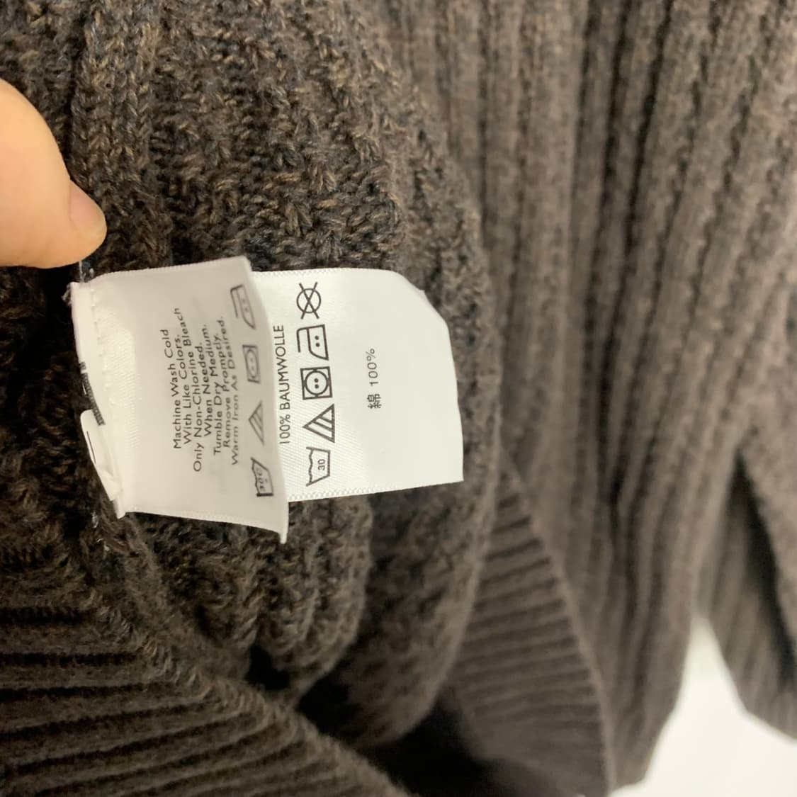 에디바우어 브라운 버튼 반집업 니트 남자 빈티지 L 상품이미지7