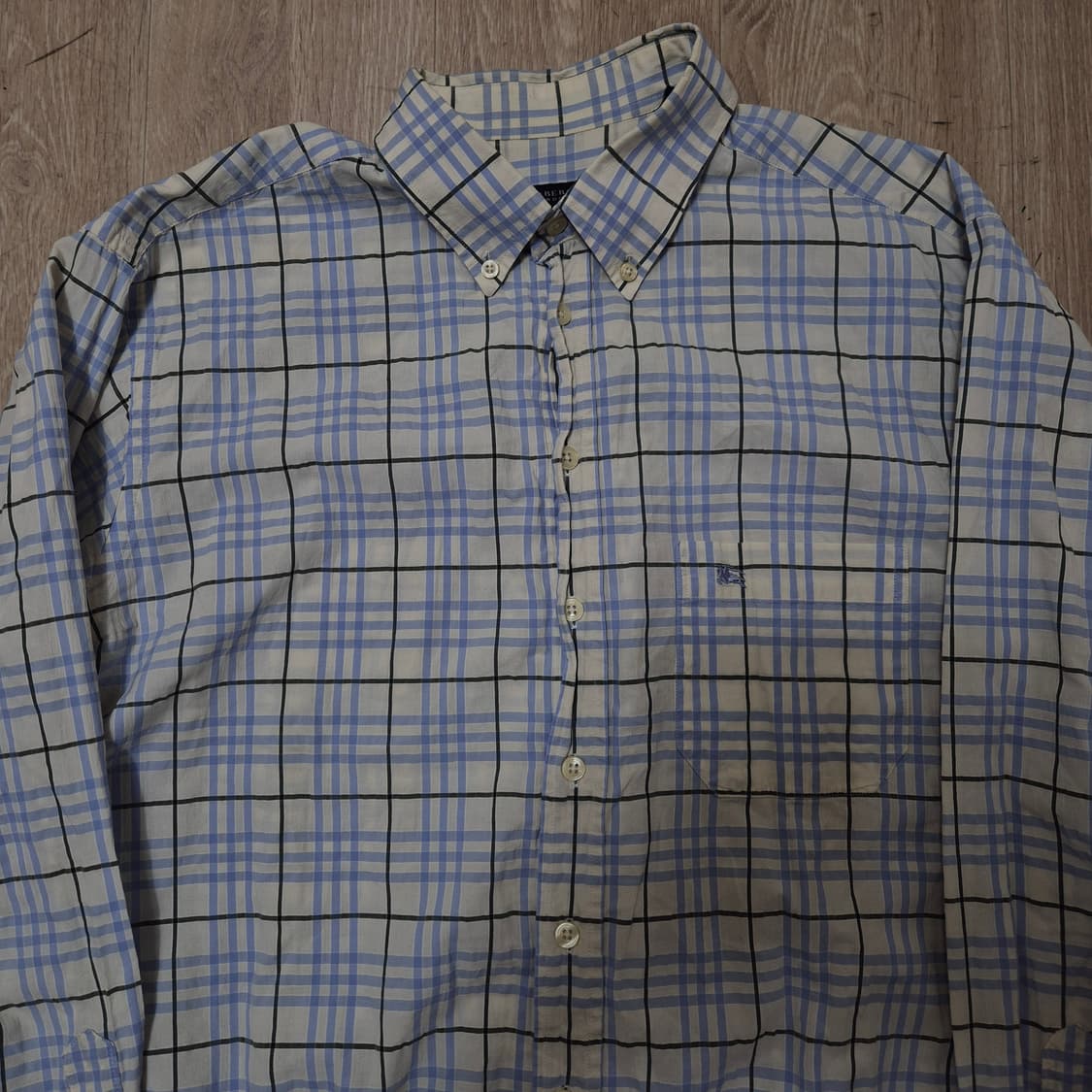 버버리 런던 남성 기마로고 체크셔츠 L(100) 상품이미지2