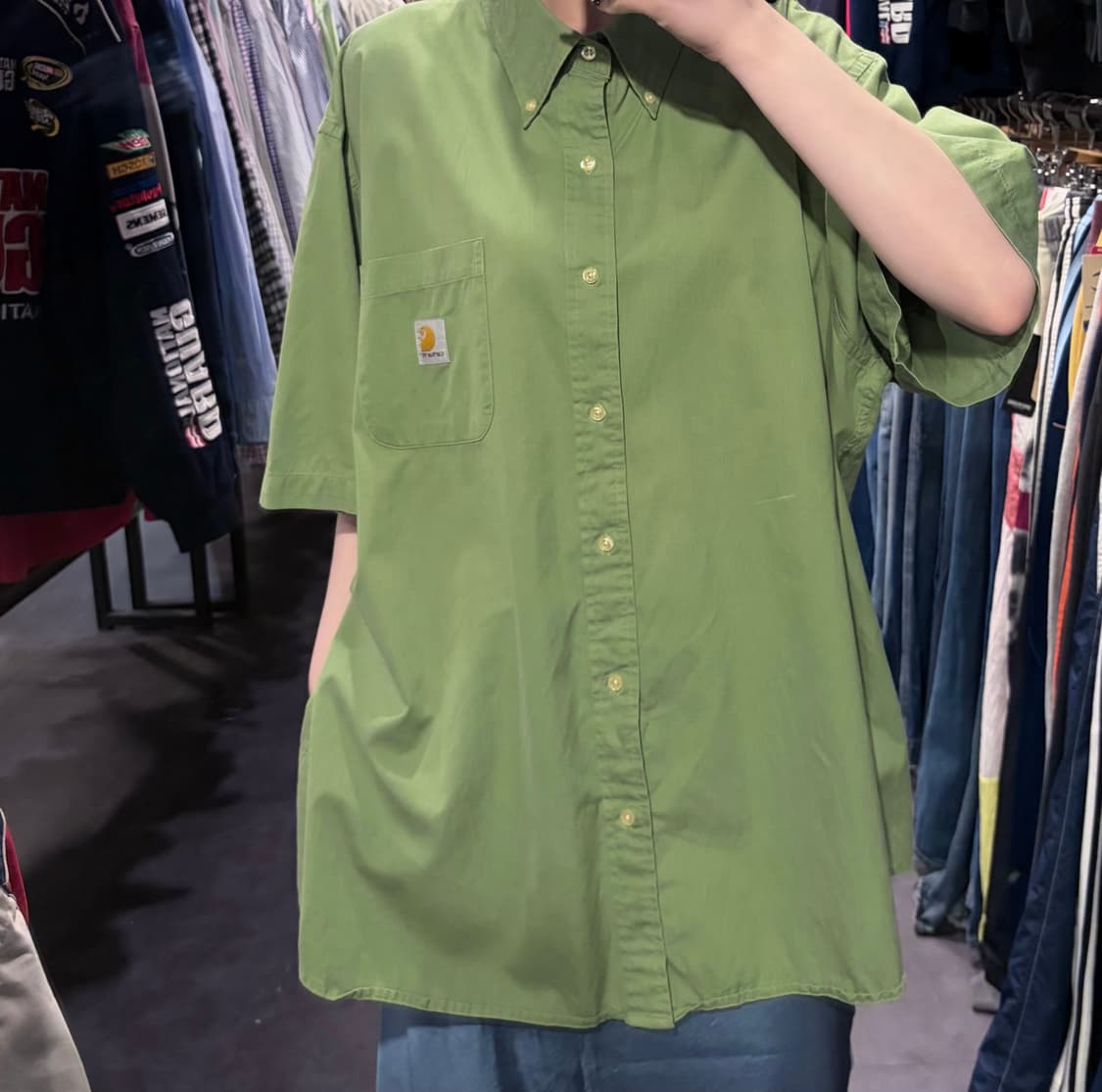 [IM] Carhartt 칼하트 반팔 셔츠 녹차 상품이미지3
