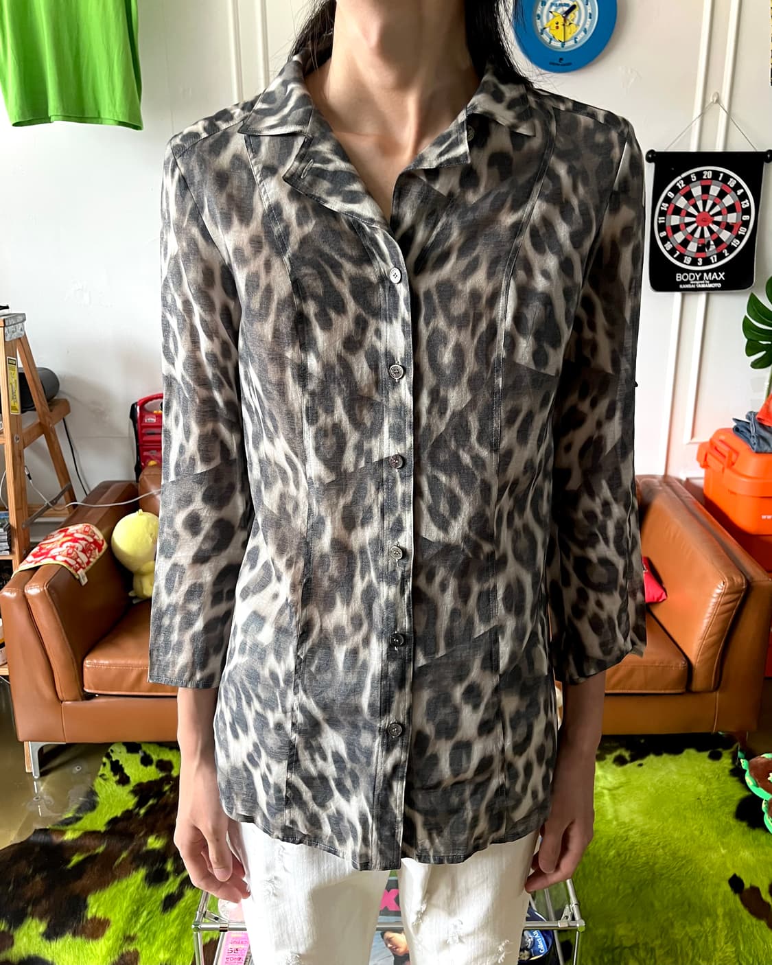 EVEX by Krizia Leopard Pattern Old Shirt 상품이미지2