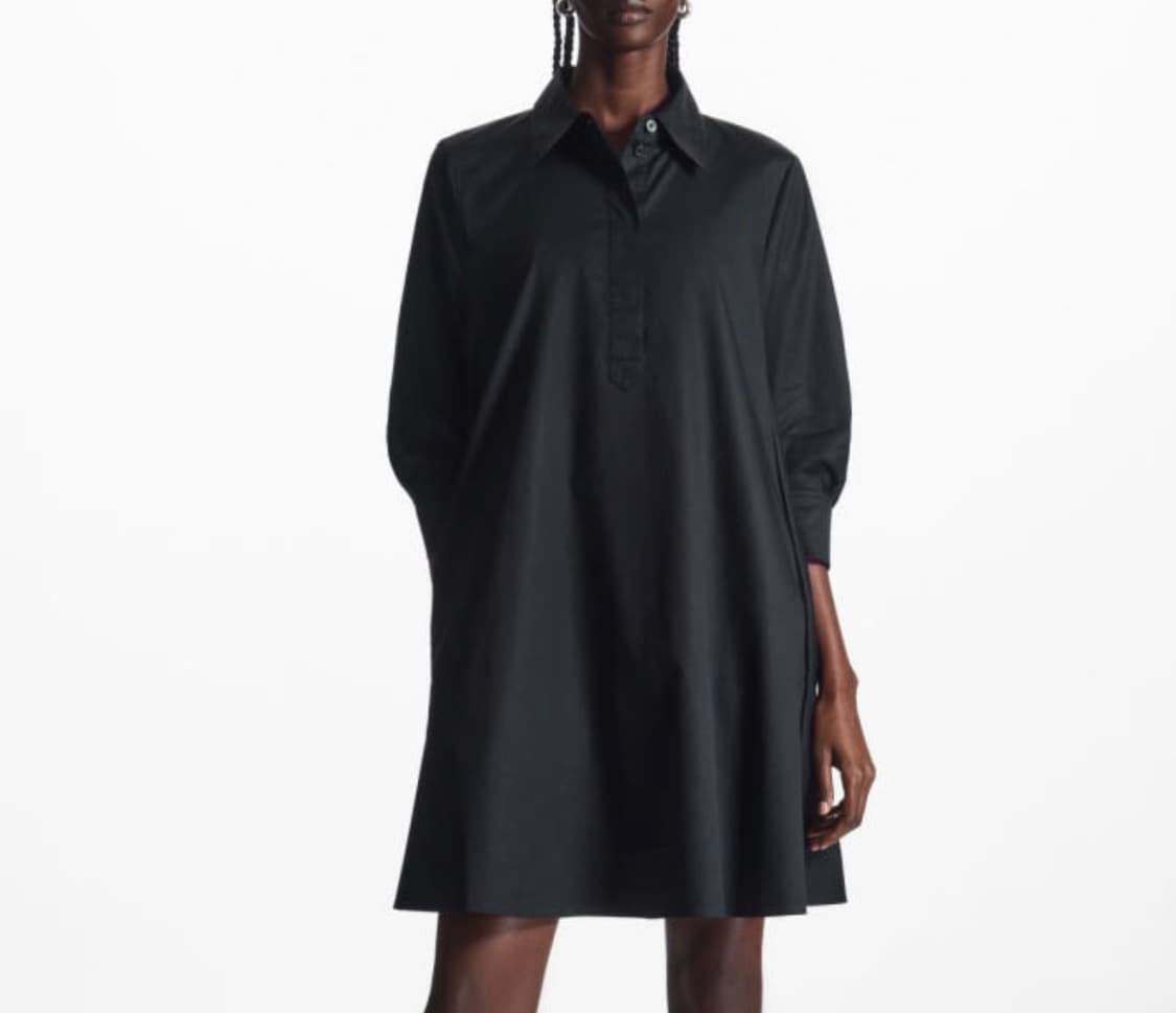 COS 코스 블랙 셔츠 원피스 38 상품이미지1