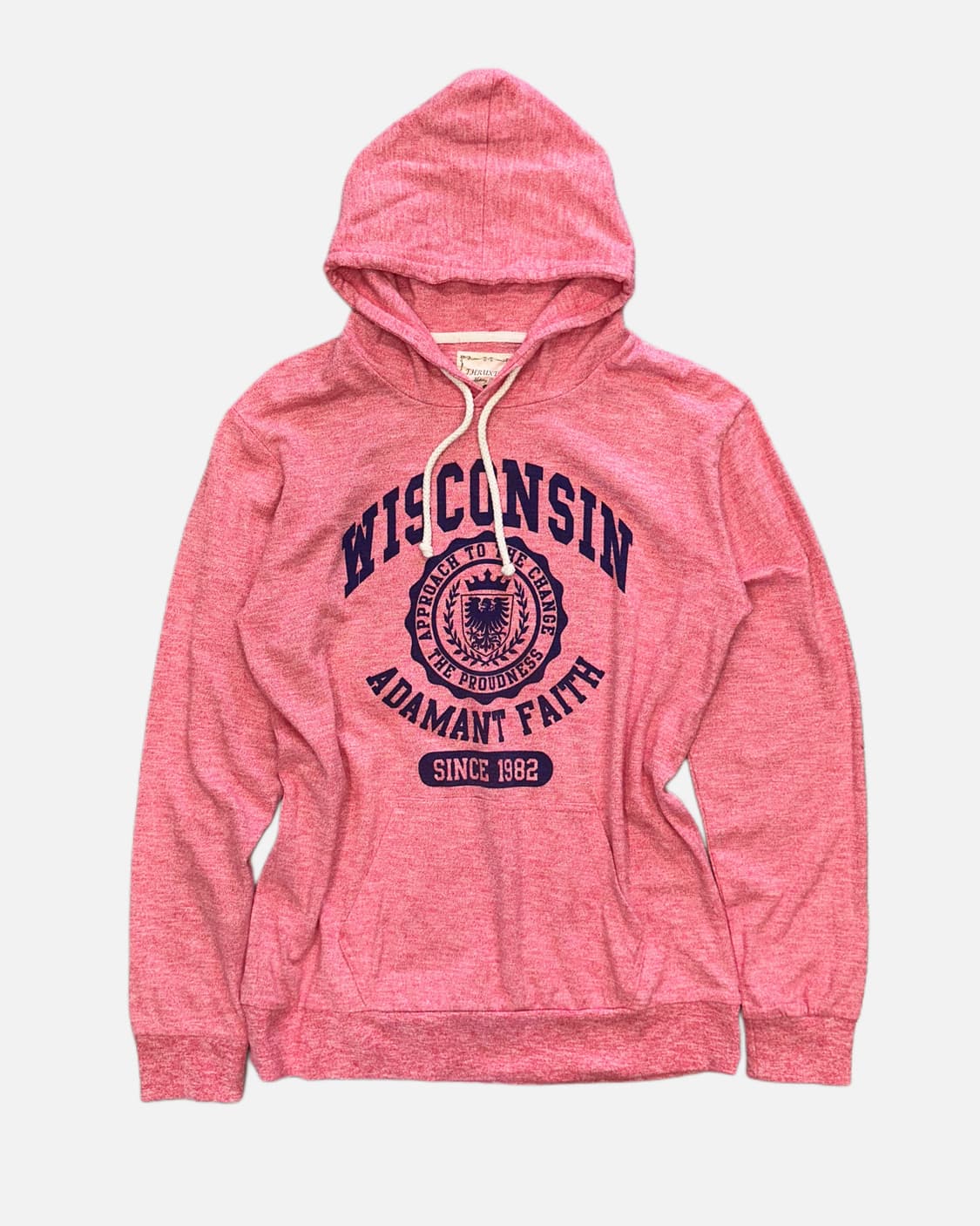 THRUXTON pink melange hood t-shirt 상품이미지1