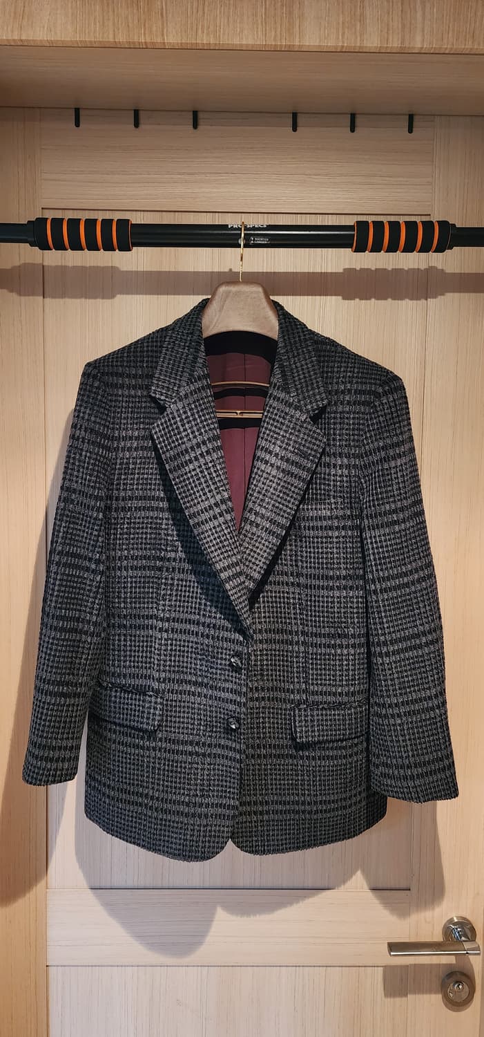 그레이/블랙 모직 자켓 M 상품이미지1