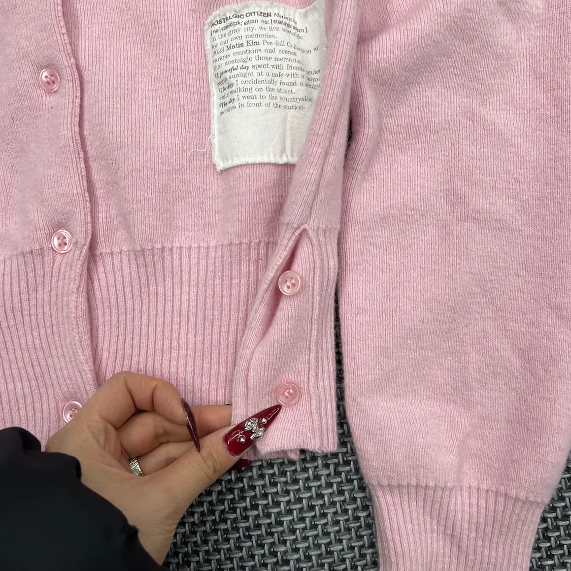 마땡킴 핑크 가디건 상품이미지4