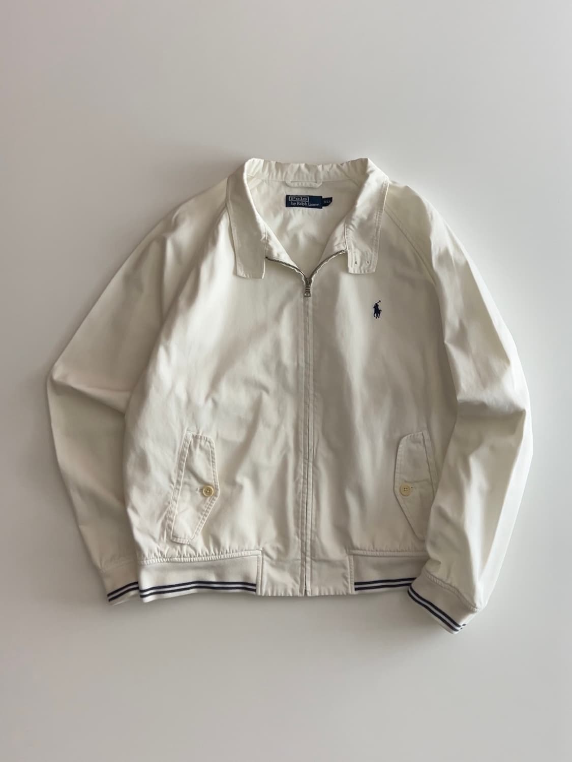 폴로 랄프로렌 화이트 코튼 바라쿠타 자켓 XXL 상품이미지1