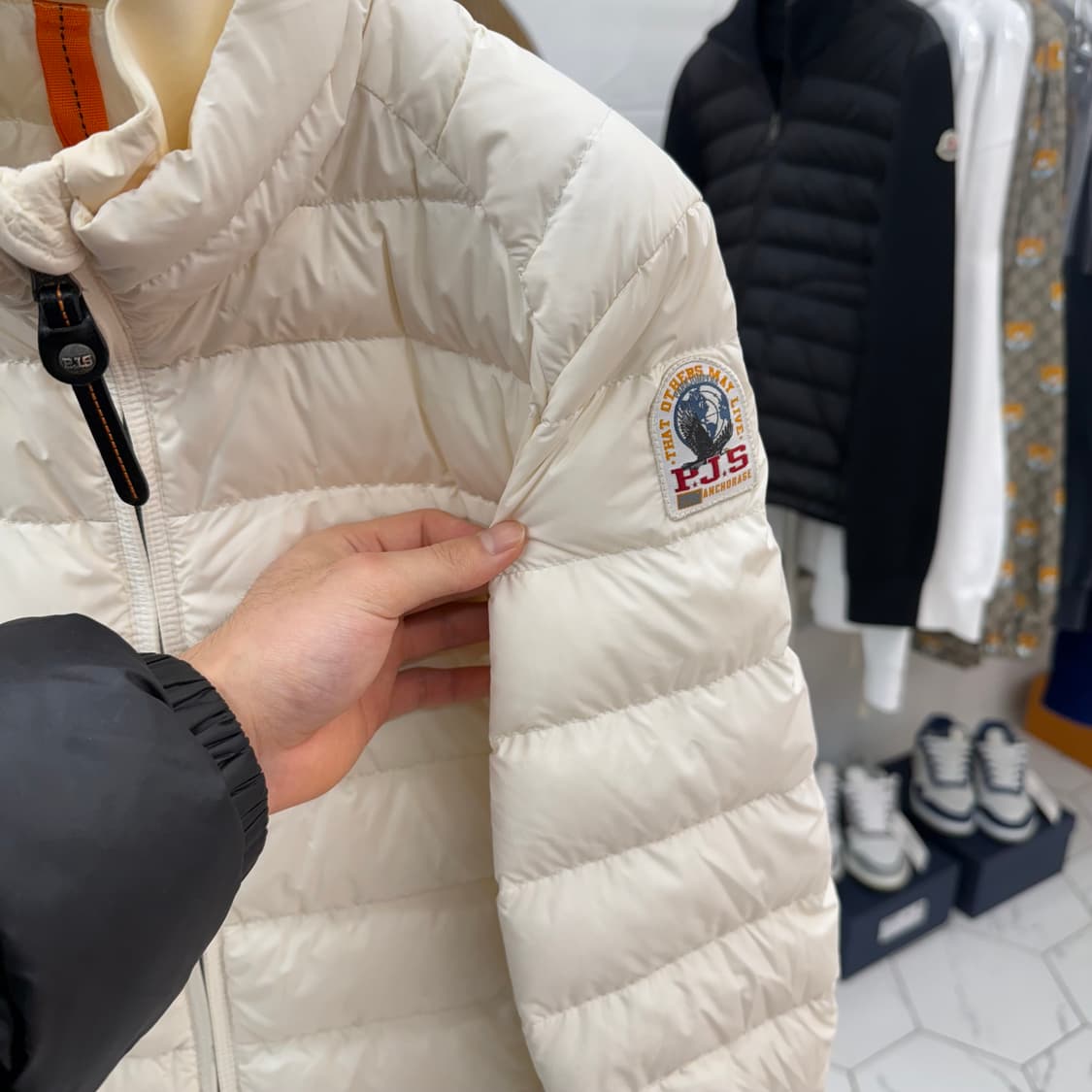 [M/백화점] 파라점퍼스 라이트 경량패딩 화이트 상품이미지3