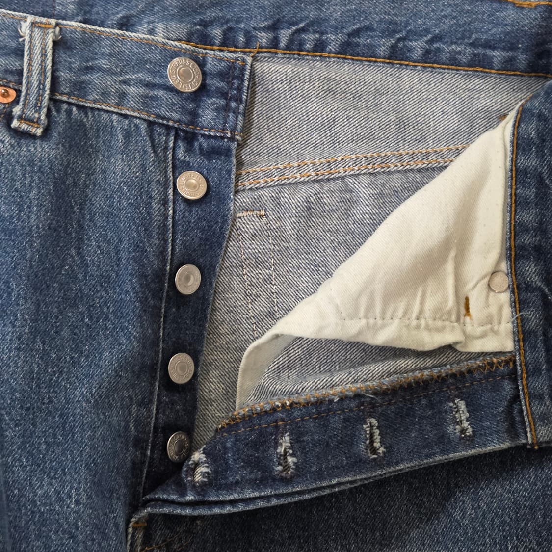 90s USA 리바이스 501xx 중청 데님팬츠 33/32 상품이미지5