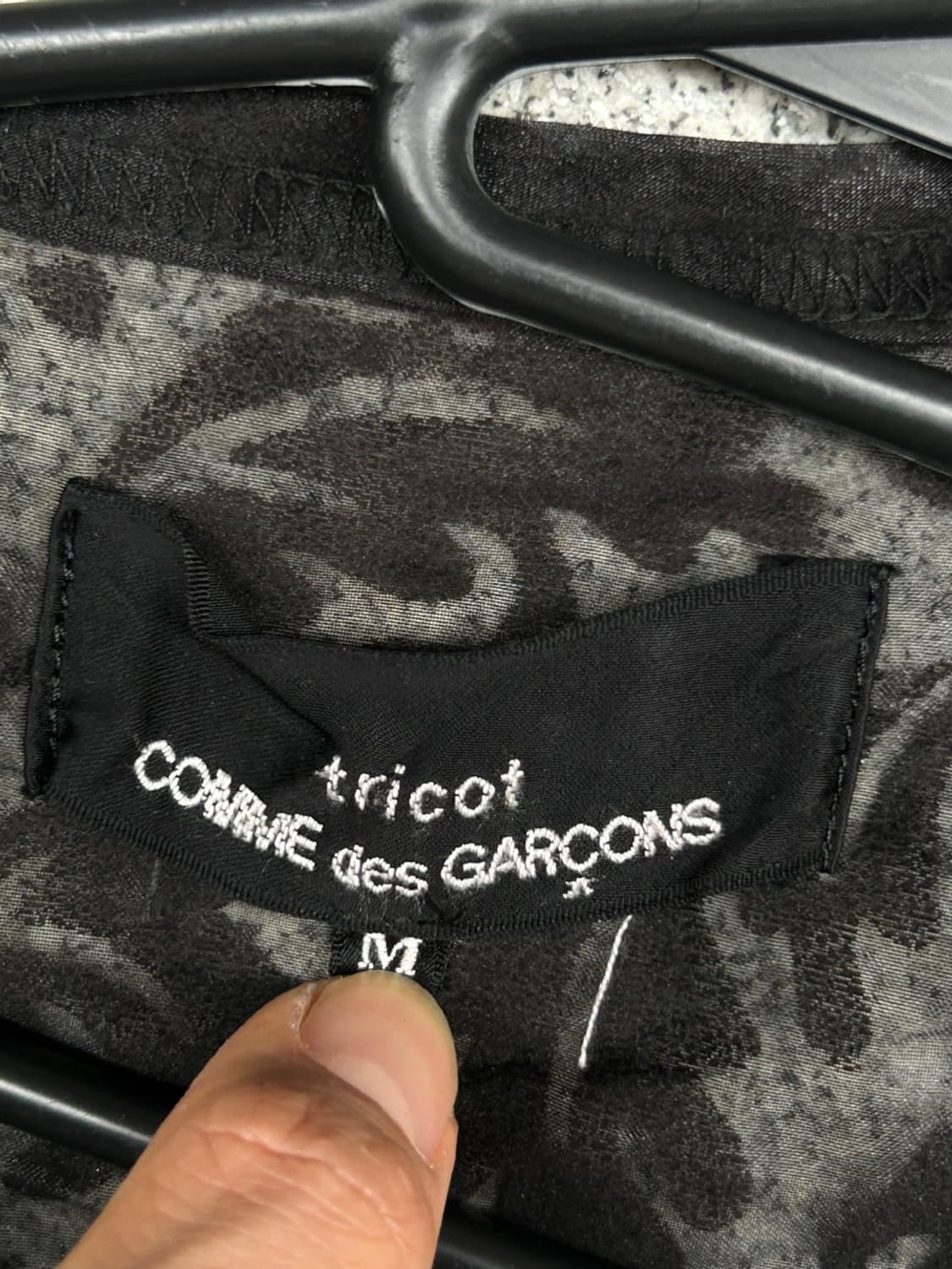 *rare* 꼼데가르송 트리콧 블랙 플라워 시스루 티셔츠 상품이미지3