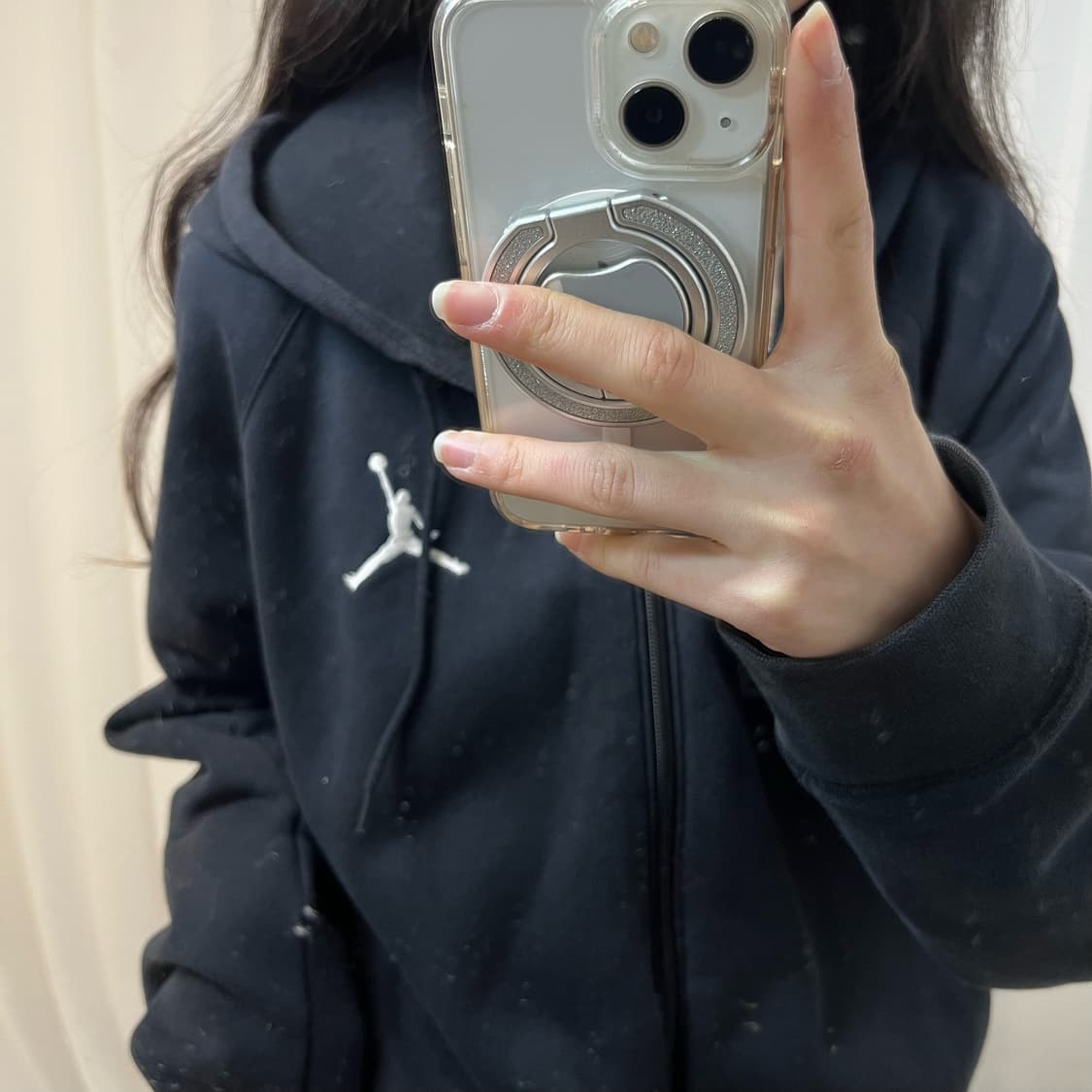 Jordan Black Zip Hoodie 상품이미지3