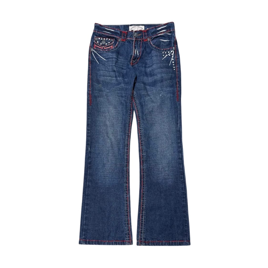 USA Y2K 라구나비치 멀티패치 큐빅 데님 팬츠 상품이미지3