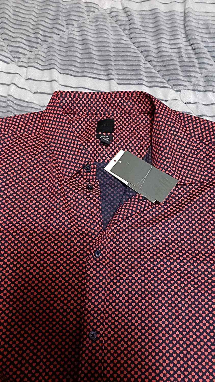H&M 미사용 하트도트셔츠 빅사이즈115 가슴65 기장82 상품이미지2