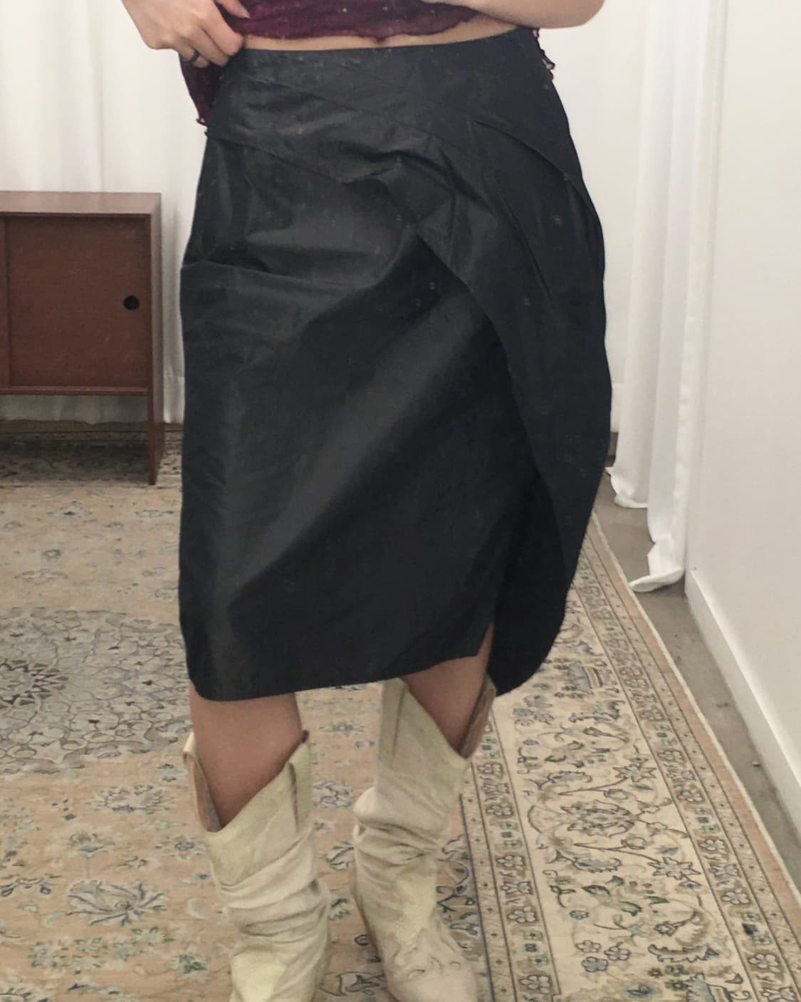 차콜 랩스커트 상품이미지1