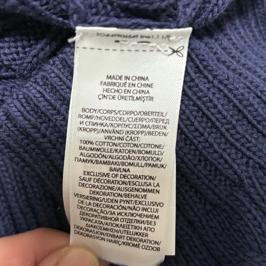 M 폴로랄프로렌 여성용 네이비 케이블 니트 상품이미지5