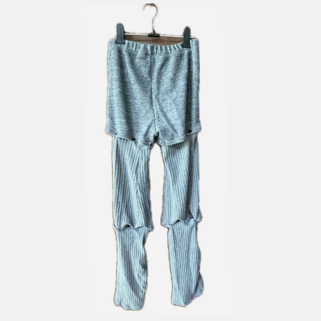 할로미늄 쓰리 파츠 개더 레깅스 / 그레이 상품이미지5