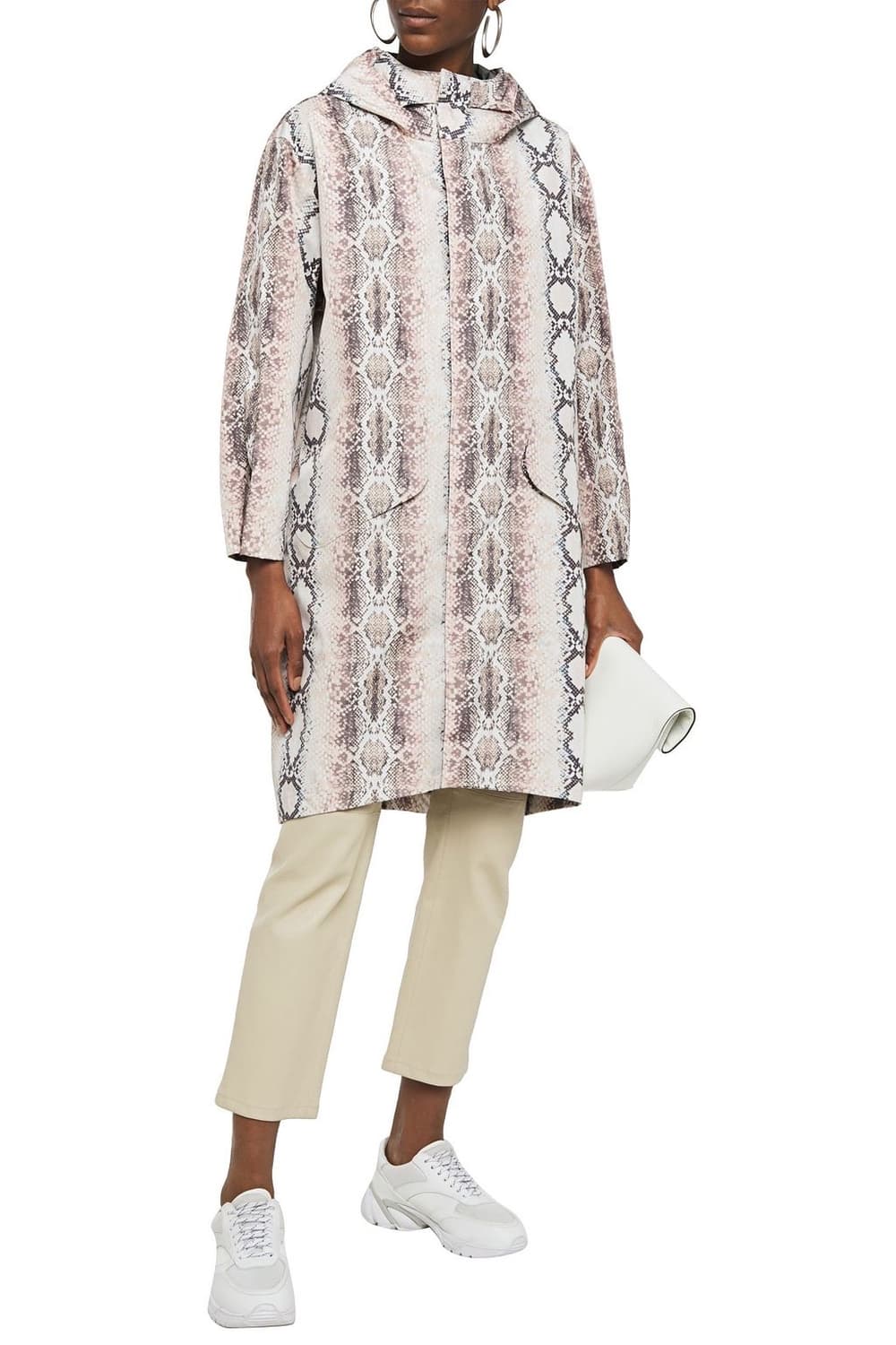 maje snake print 후드 쉘파카  상품이미지2