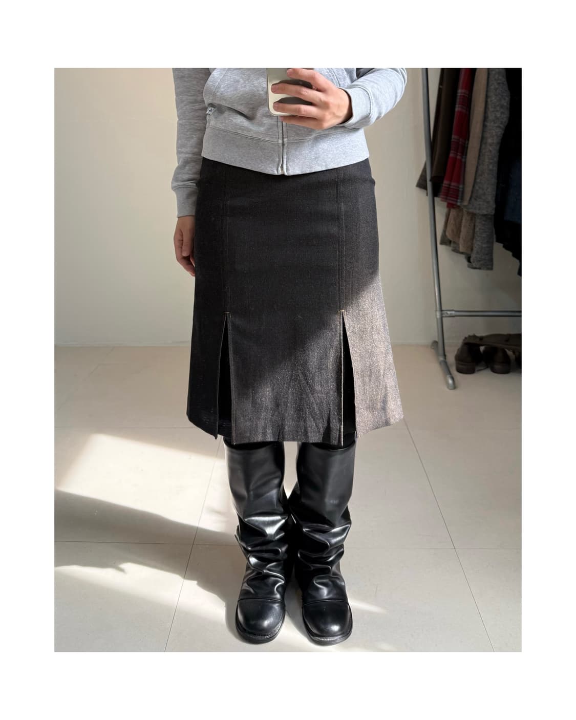 빈티지 미디 스커트 상품이미지1