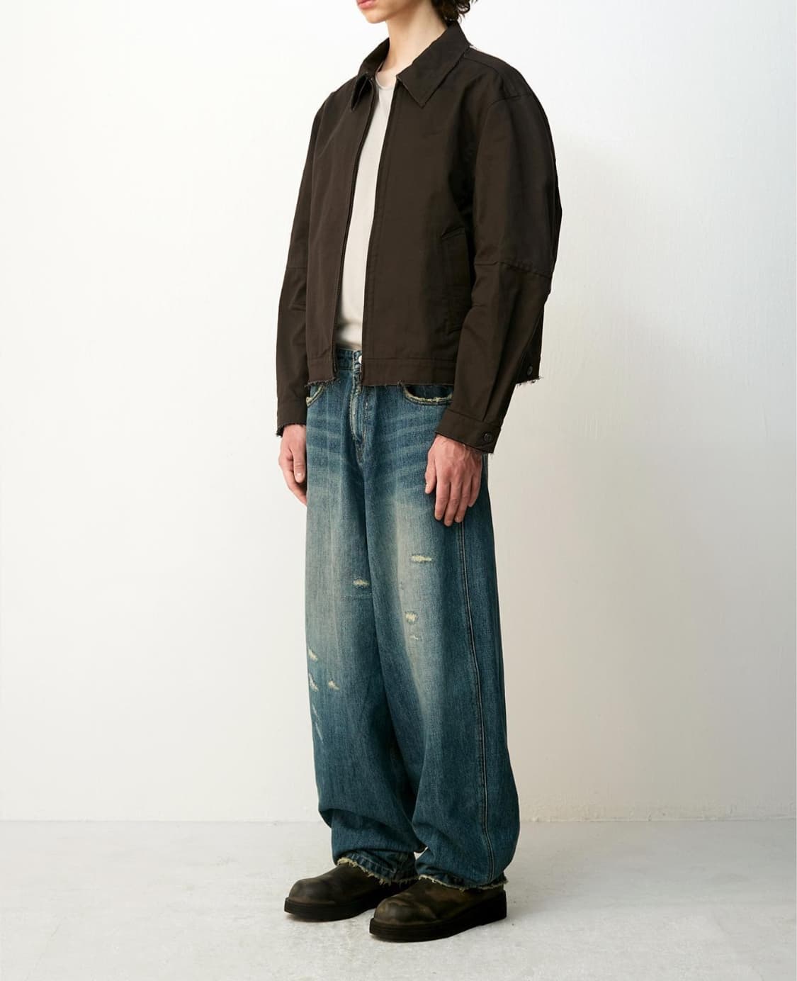 coor 코튼데미지 자켓 상품이미지1