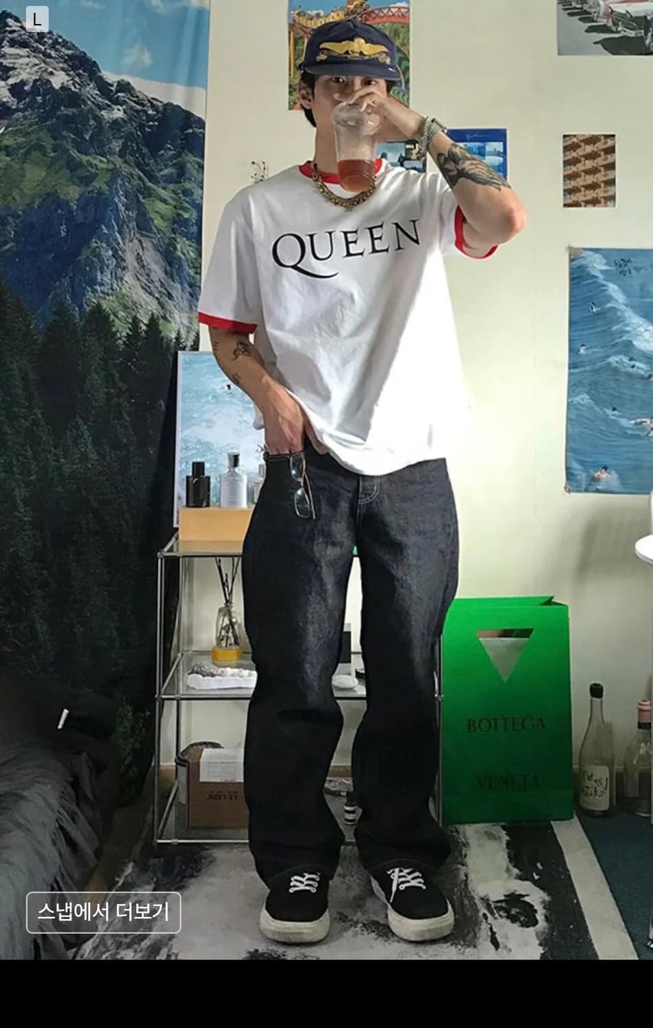 비바 스튜디오 링거티 반팔 L  상품이미지4