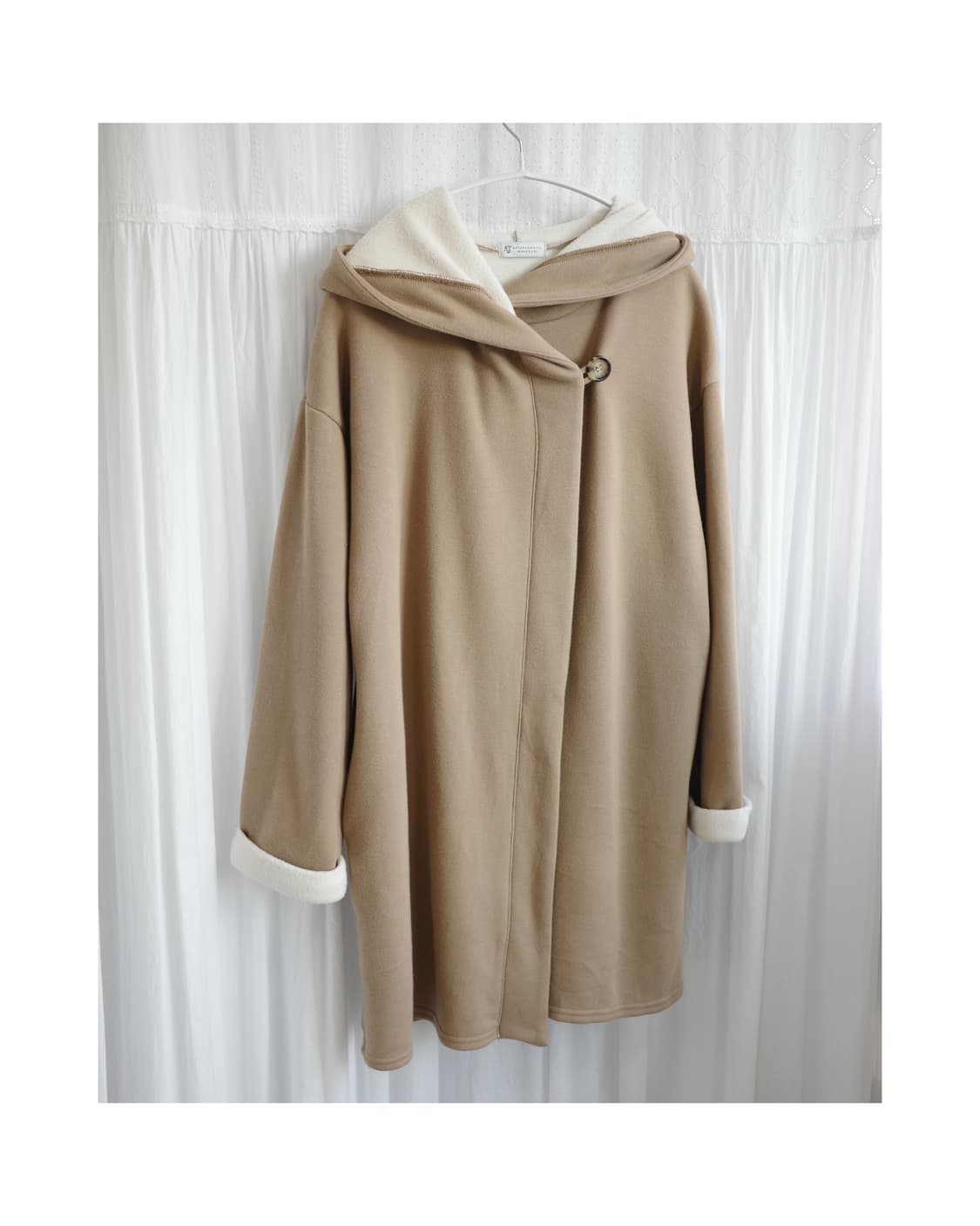 Afternoon tea wearable beige hoodie 상품이미지3