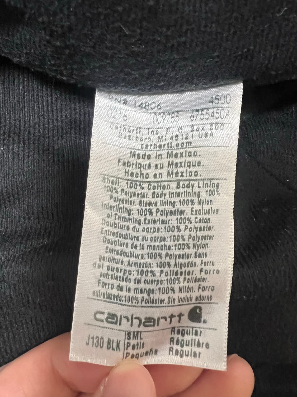 (S)칼하트 J130 BLK 블랙 빈티지 상품이미지5