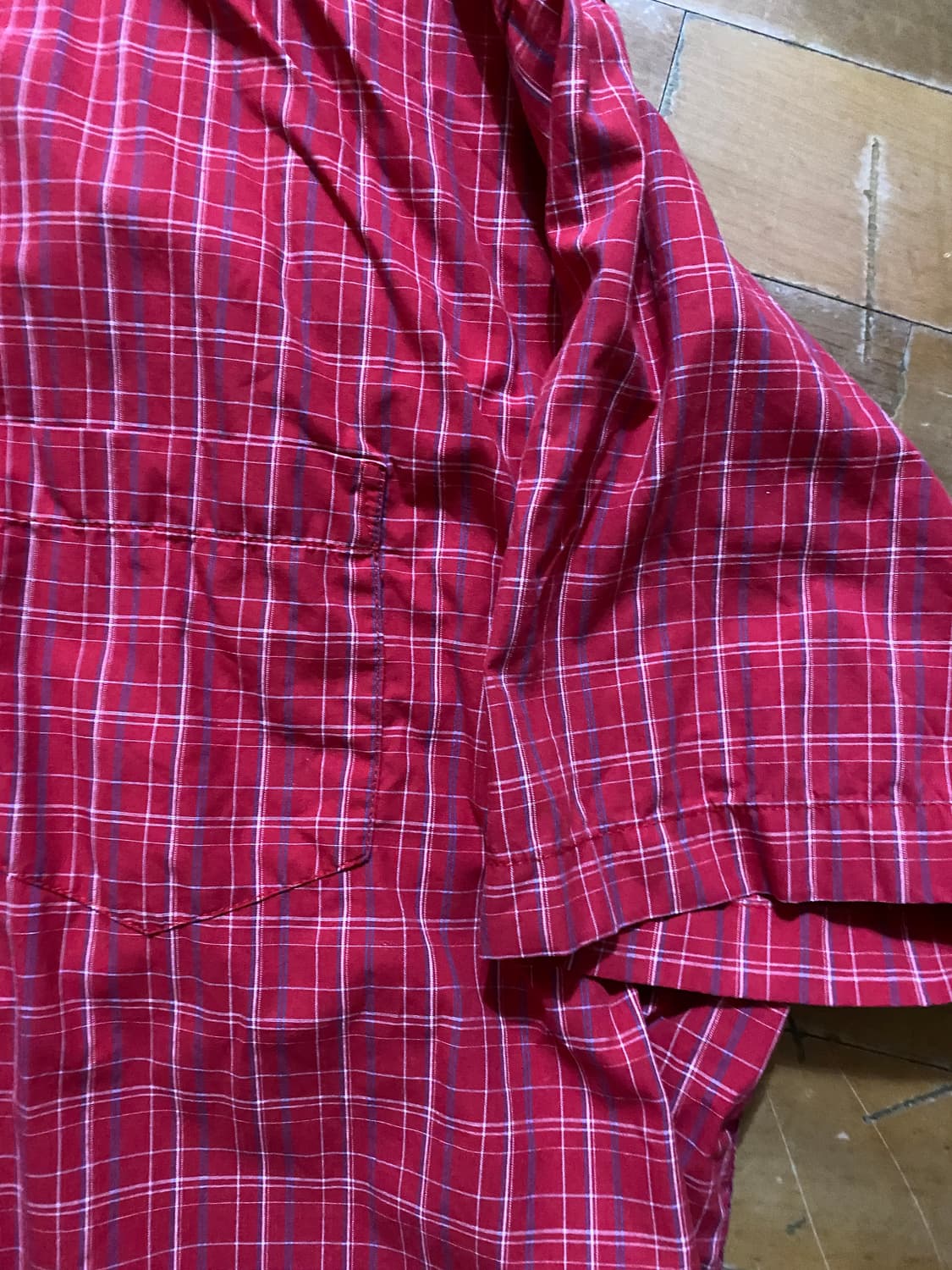 Wrangler 체크 반팔 셔츠 2XL (110-120) 상품이미지3