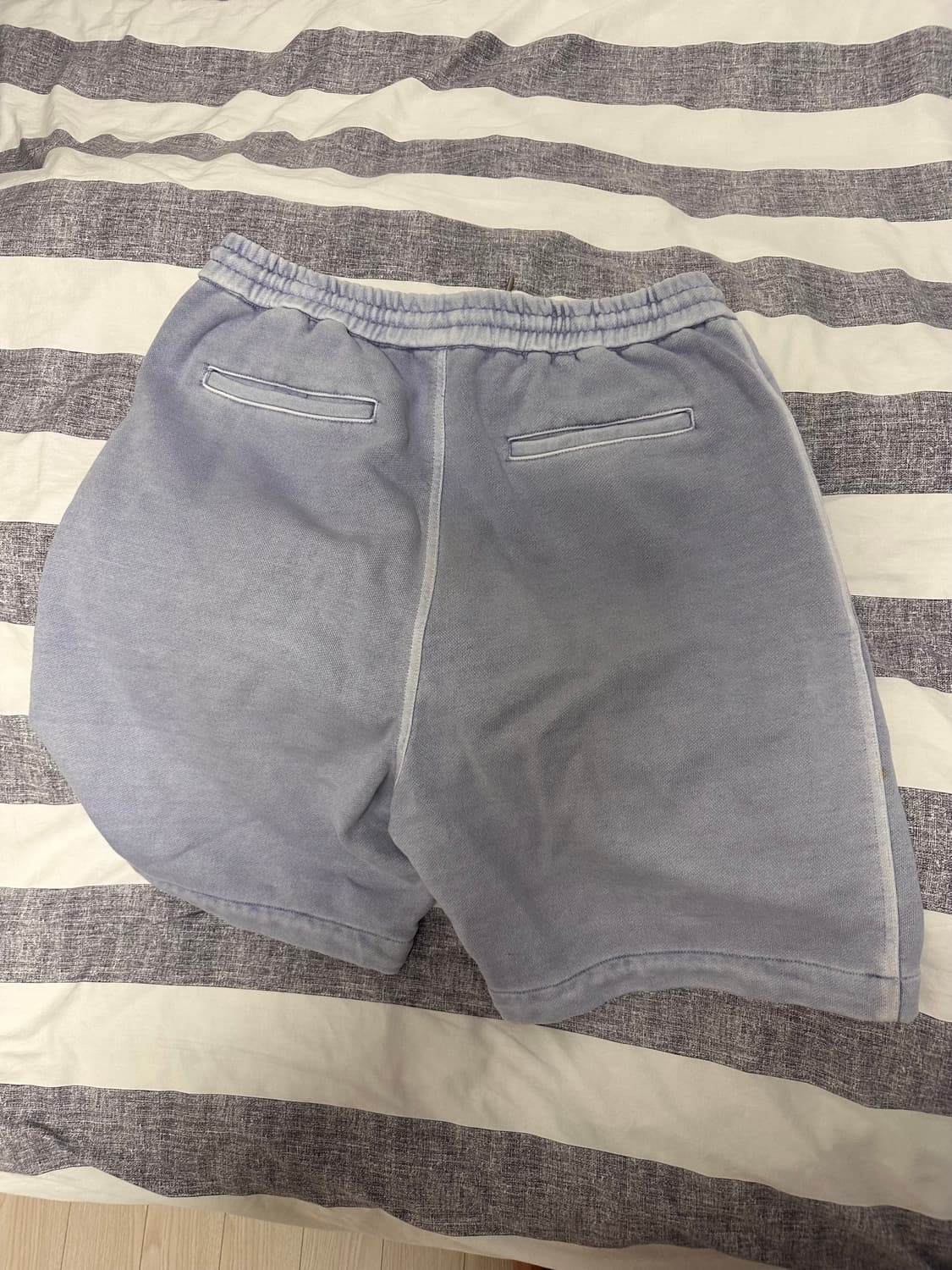 준지 22ss 가먼트다잉 라벤더 스웻숏팬츠 48사이즈 상품이미지2