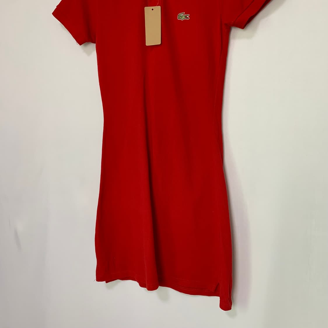 라코스테 레드 카라 피케 슬림핏 반팔 원피스 빈티지 00s y2k 상품이미지3