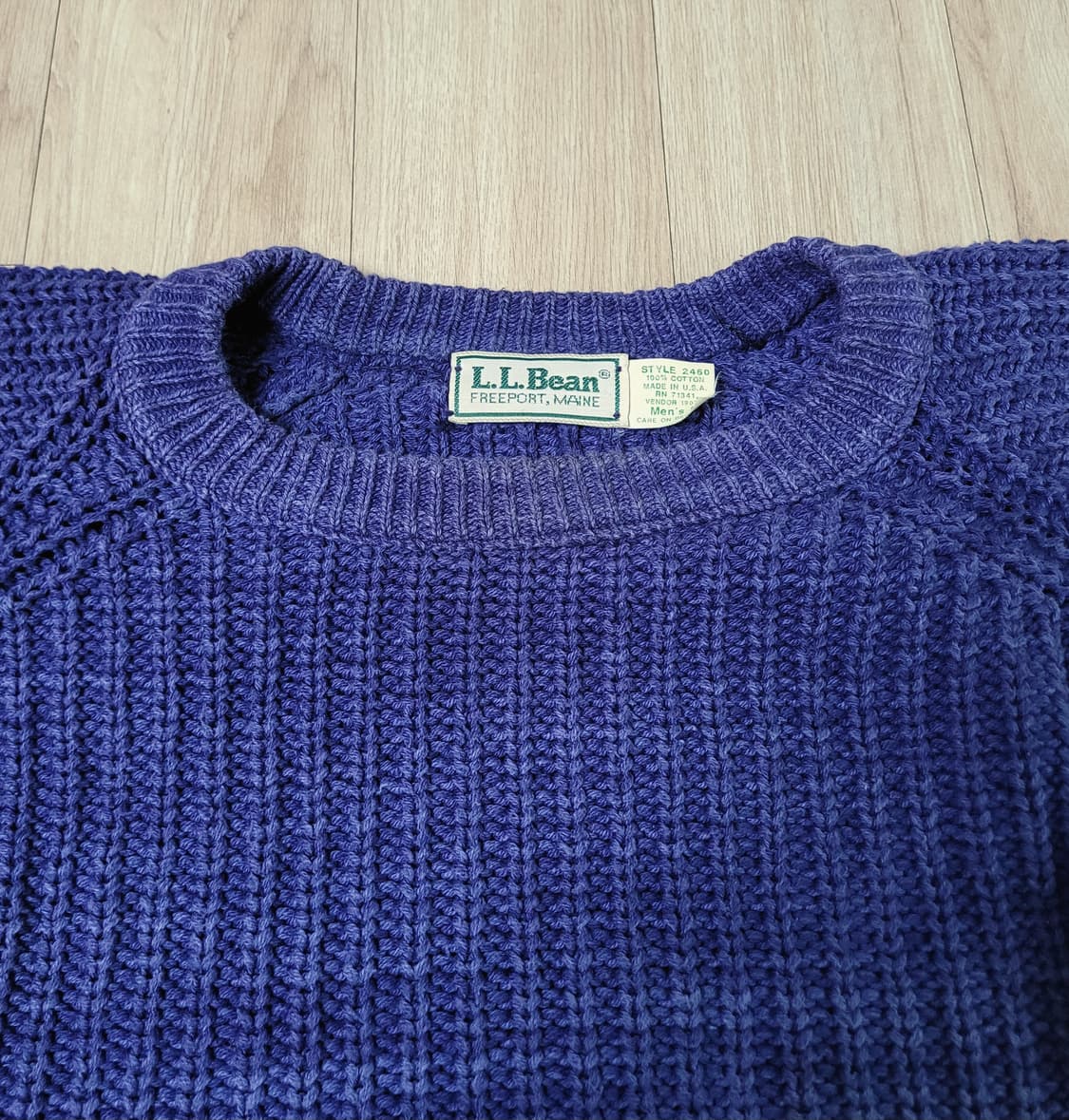 80s L.L.Bean "Blue Jeans" 코튼 스웨터 상품이미지2