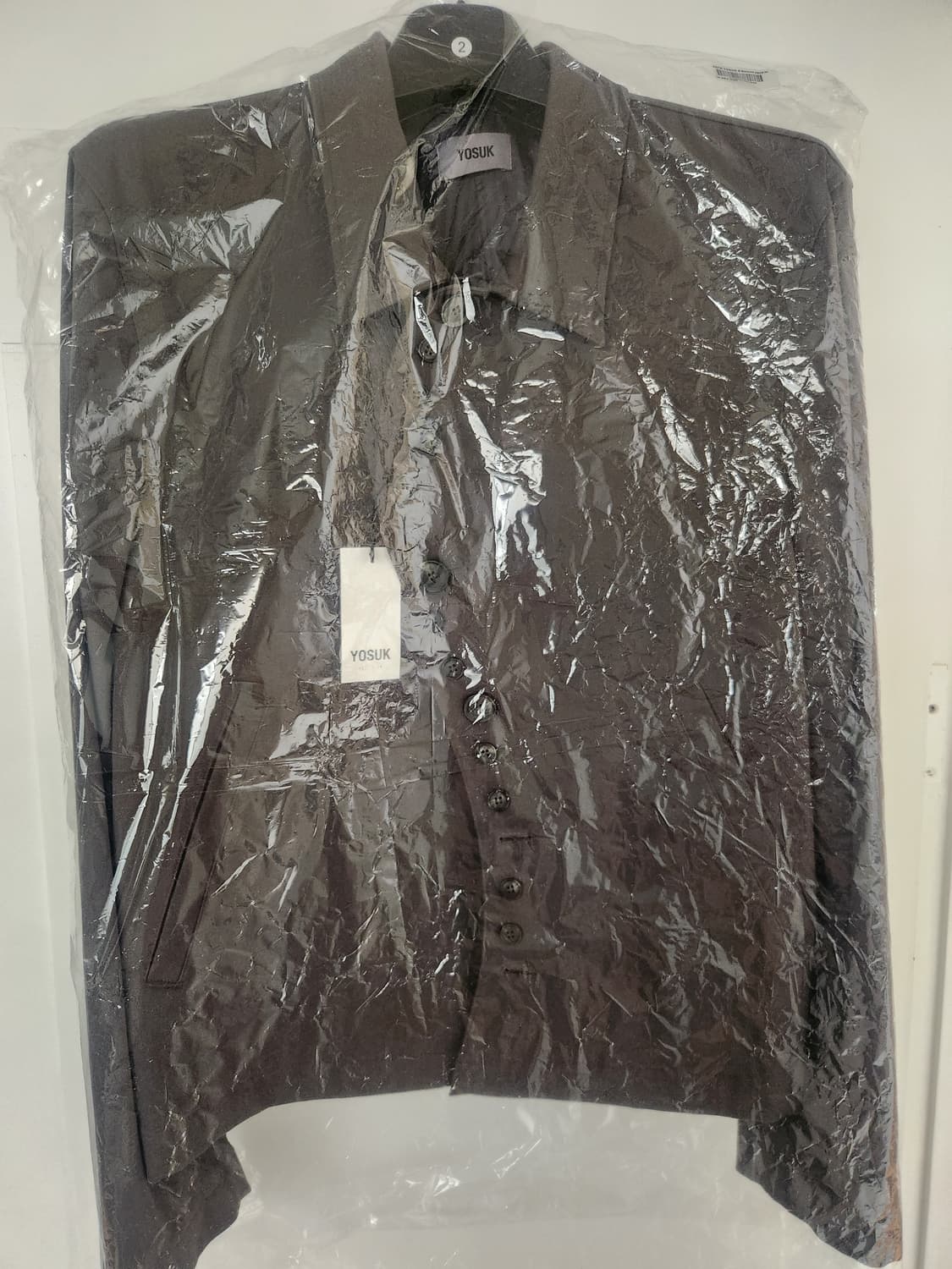 요석 S버튼 자켓 그레이 2사이즈 상품이미지1