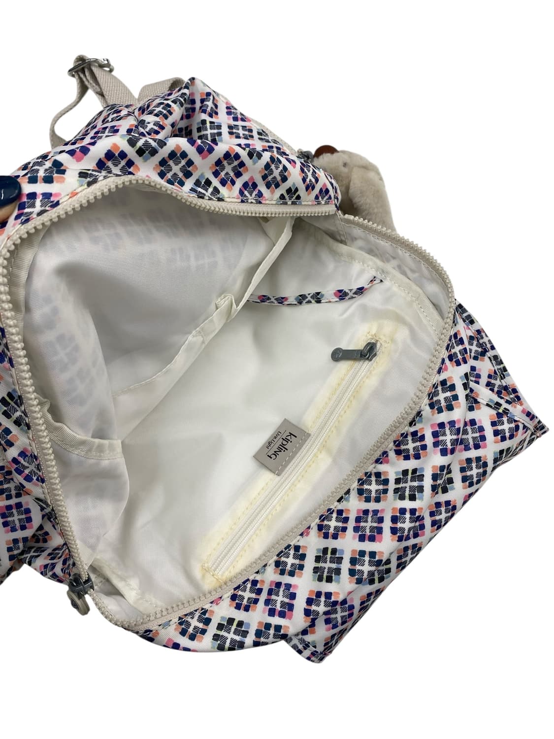 키플링 화이트체크 백팩 상품이미지3