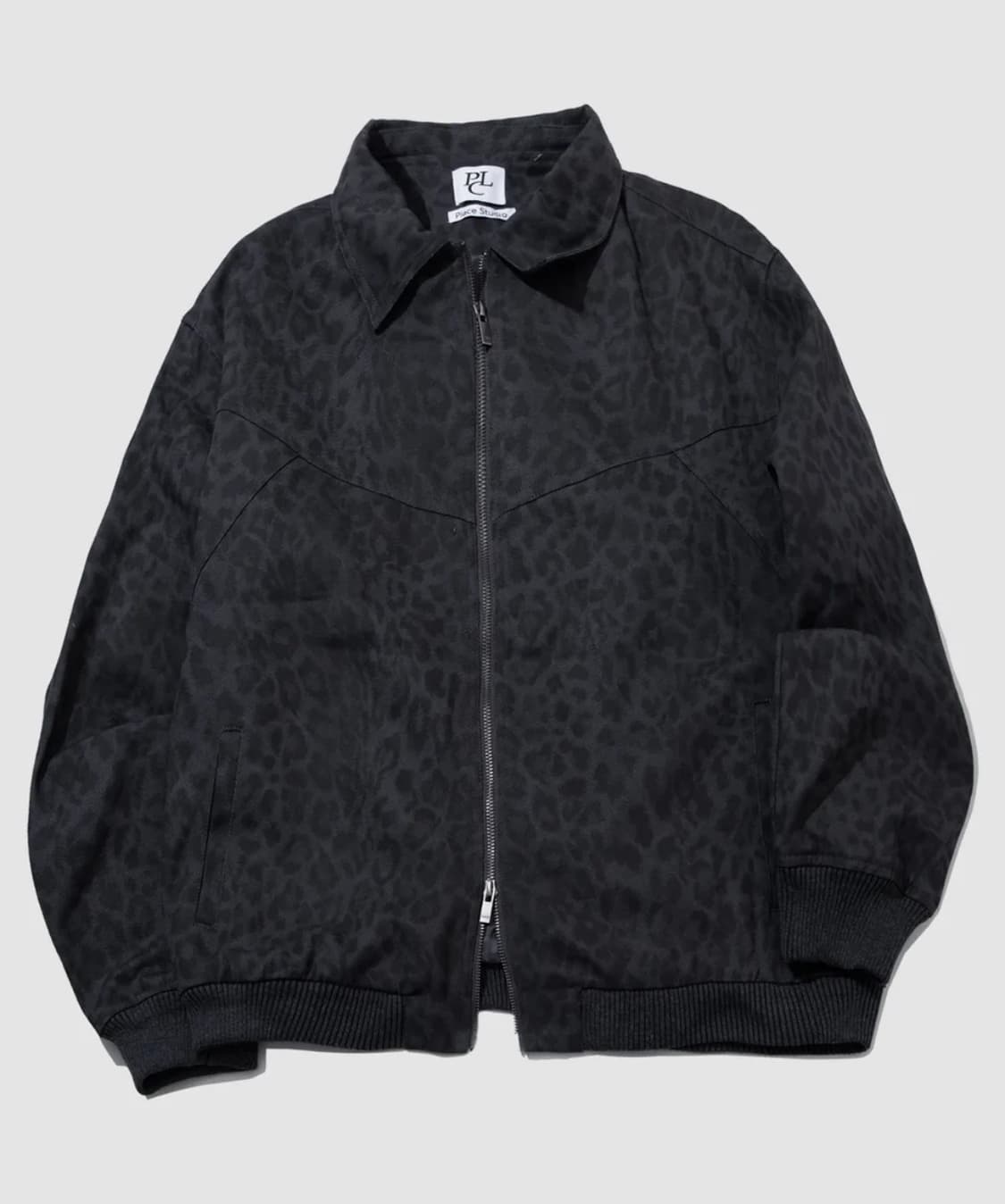 트와일라잇 비즈 디테일 레오파드 워크 자켓 차콜 상품이미지3