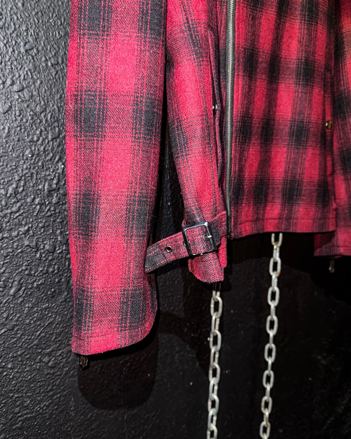 ROUSHATTE – Fur Collar Red Check Riders  상품이미지5