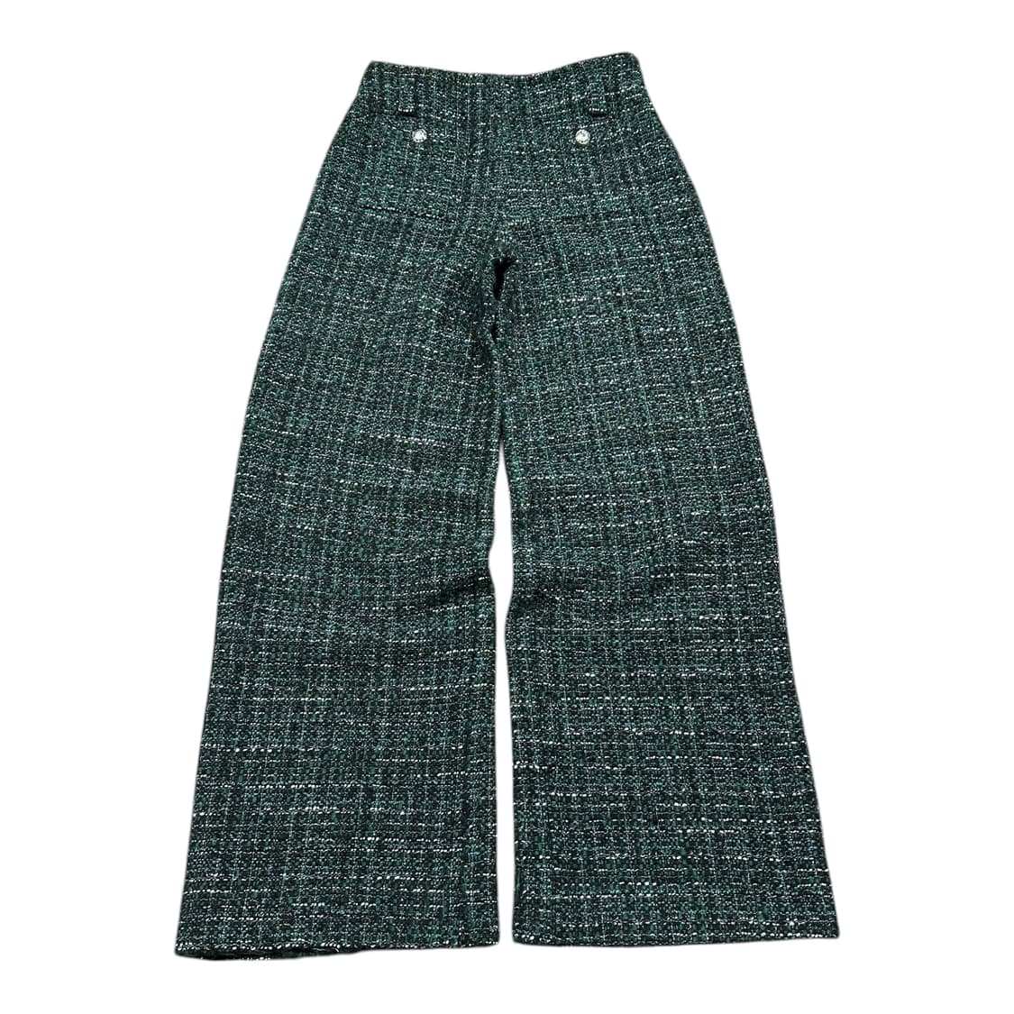 ✨ (바배) 마쥬 23FW 트위드 딥그린 팬츠  상품이미지1