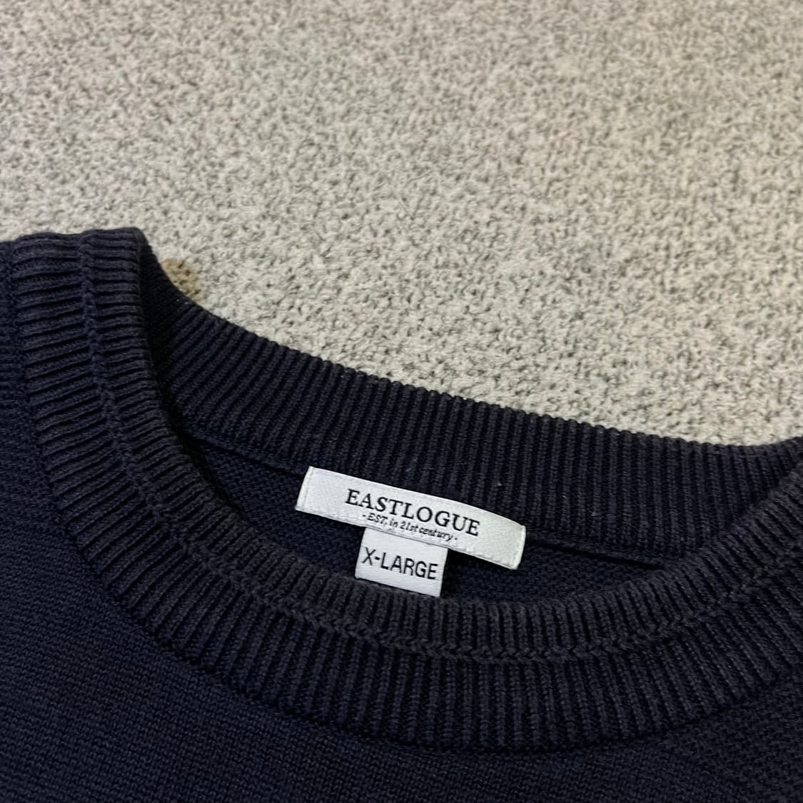 EASTLOGUE 이스트로그 네이비 코튼 니트 상품이미지2