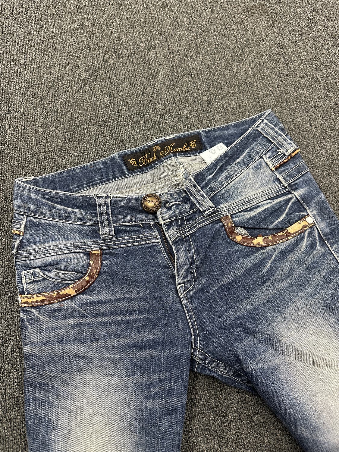 L) Back Number 재패니즈 빈티지 와이드 부츠컷 워싱 데님팬츠 상품이미지2