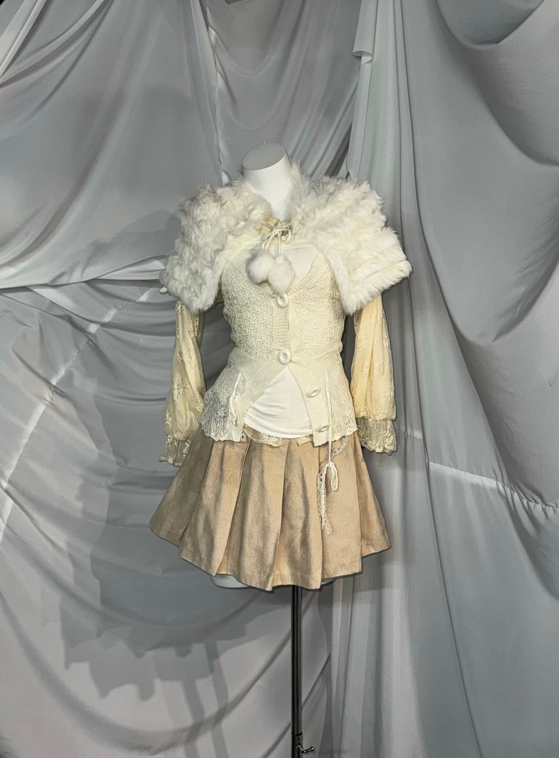 데일리 달천깔 폼폼이 크림 페어리 코디세트 상품이미지7