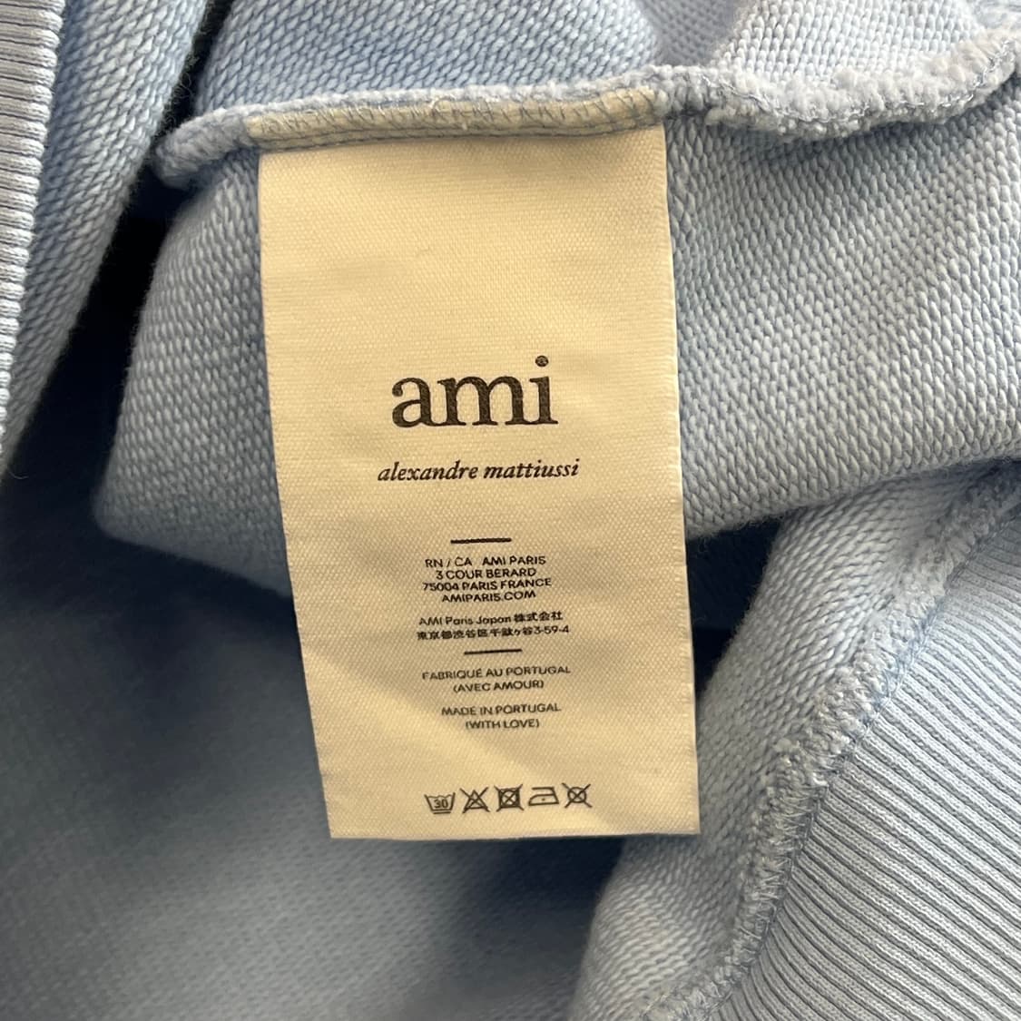 XXL 아미 빅로고 스카이블루 코튼 맨투맨 상품이미지5