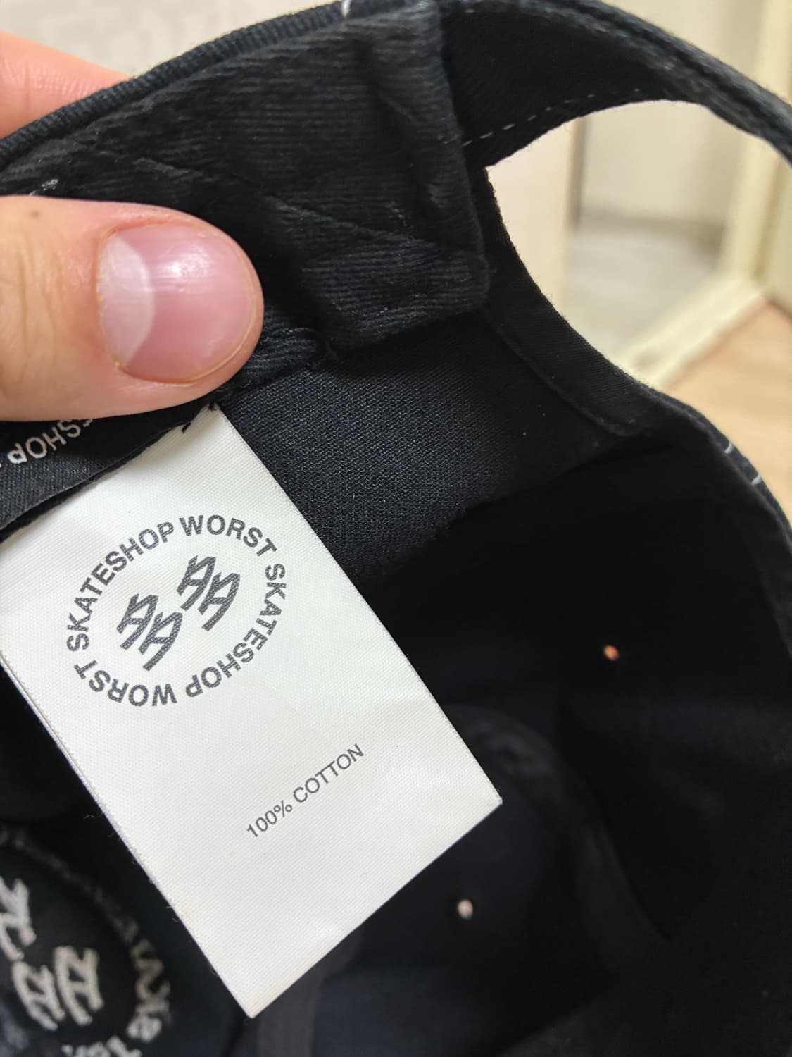 다다이즘 워스트스케이트샵 캡 블랙 상품이미지3