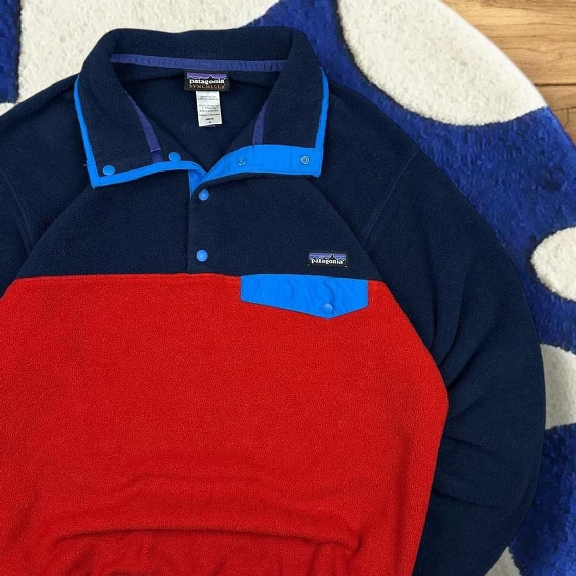 10s 파타고니아 신칠라 스냅-T 네이비/레드/블루 상품이미지2