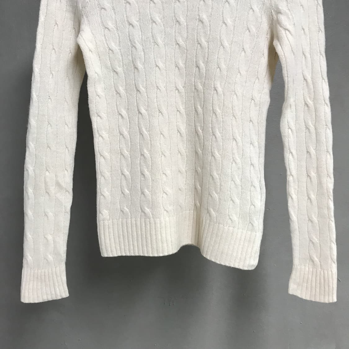 폴로 랄프로렌 QR 케이블 니트 아이보리 S(W) 상품이미지3