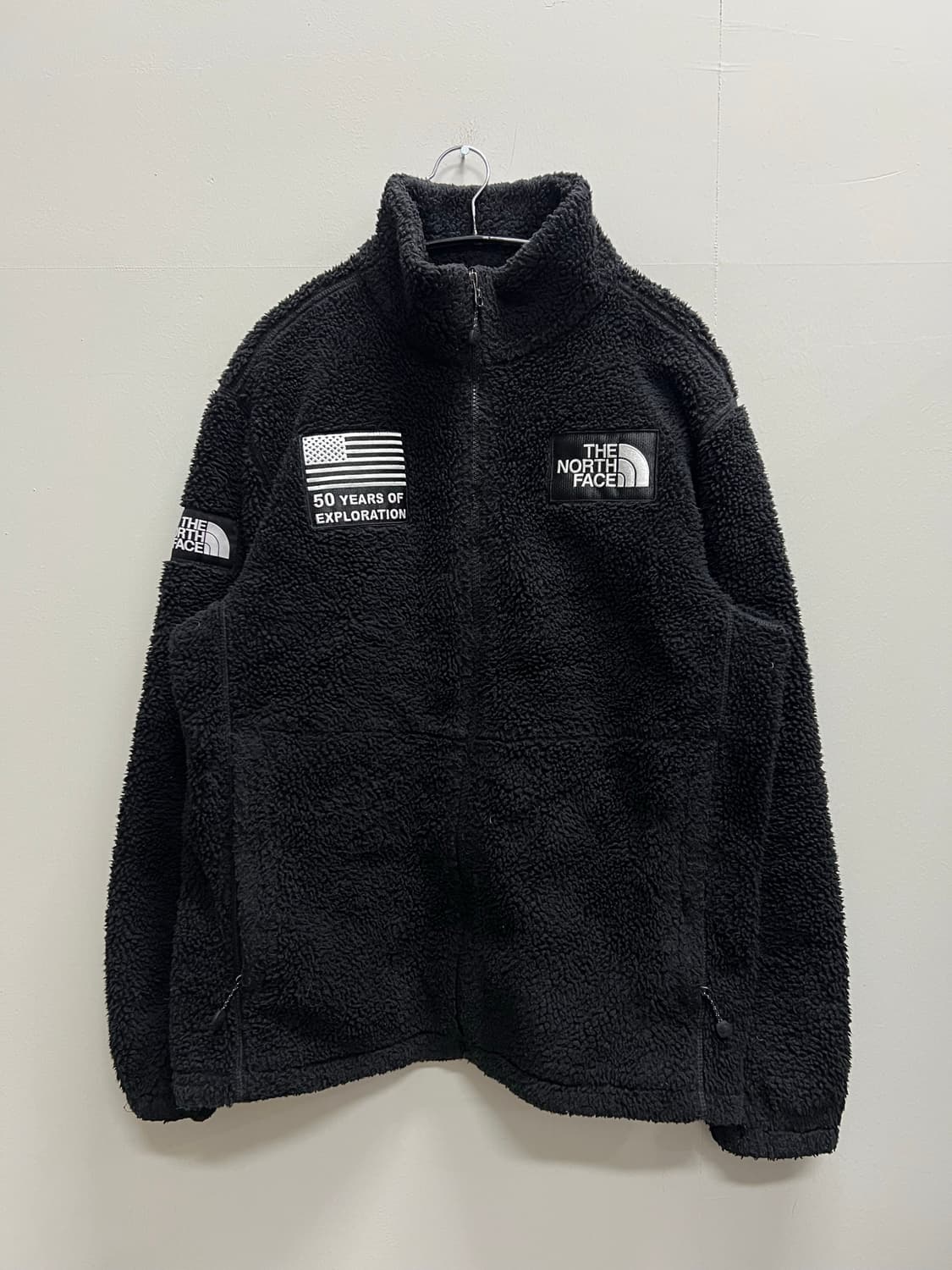 노스페이스 50주년 셰르파 뽀글이 플리스 자켓 블랙 상품이미지2